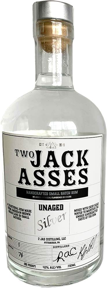2 JAS Silver Unaged Rum