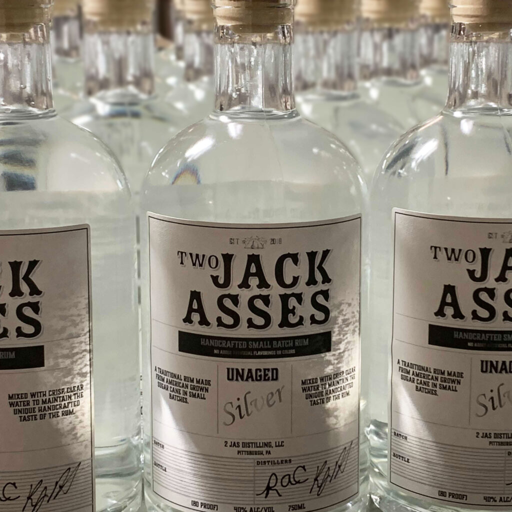 Two Jackasses Unaged Silver Rum